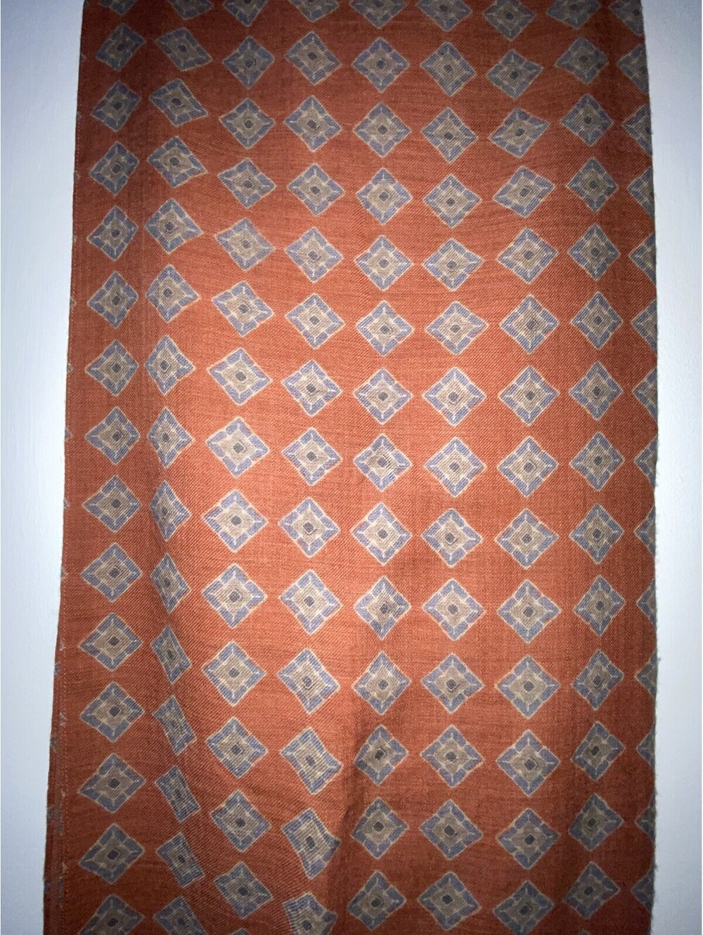 100% Wool Geoff Nicholson Men’s Scarf Made In Italy Made In Italy 75x26” - Picture 6 of 6
